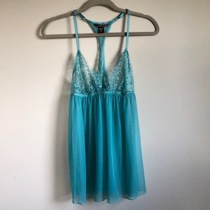 NWOT Victoria's Secret M Turquoise Babydoll